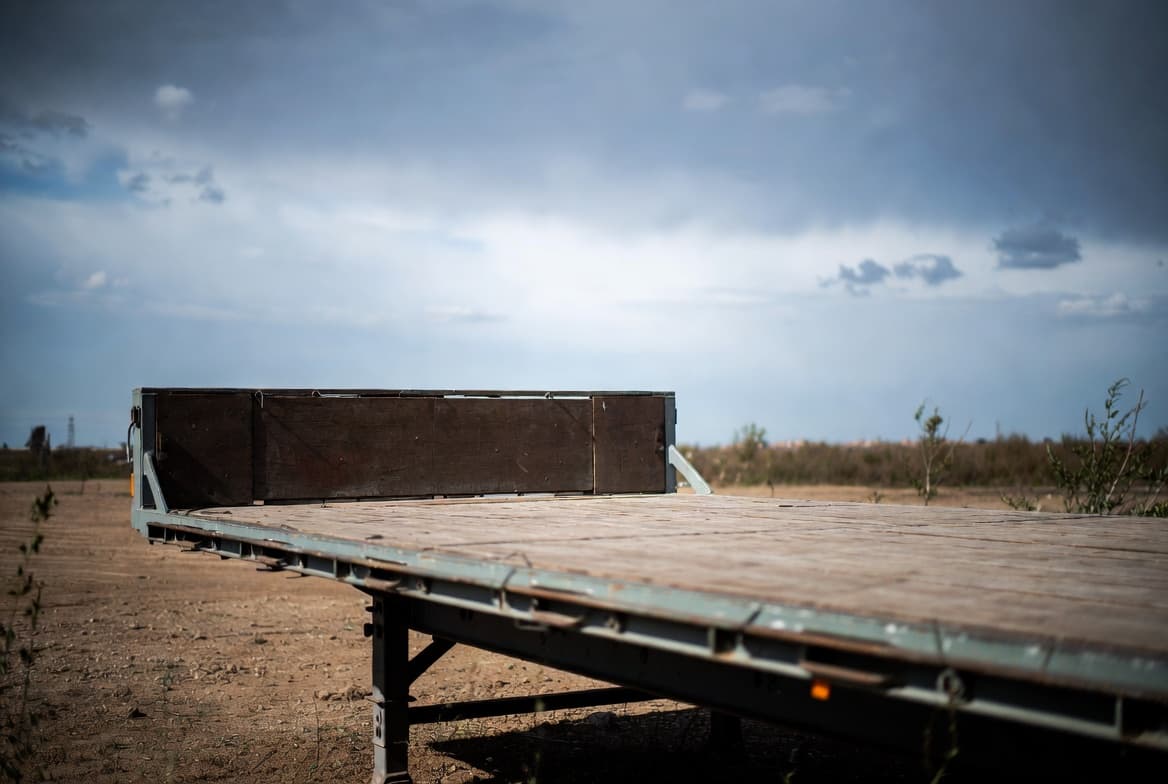 Flatbed trailer in the Thind Transport fleet
